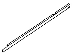Listwa zgarniająca szyba tylna prawa ASTRA H (5D)(chromowana)